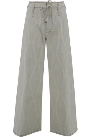 Etro Jeans, Dames, Grijs, W26, Katoen, Witte Culottes Jeans met Wijde Pijpen