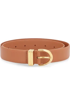 Khaite Accessoires, Dames, Bruin, ONE Size, Leer, Leren riem met gesp, 100% kalf