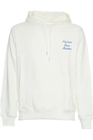 Drôle de Monsieur Sweatshirts & Hoodies, Heren, Wit, M, Off hoodie met geborduurde slogans