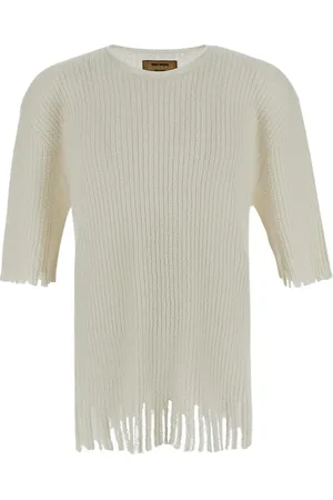 UMA WANG Truien, Heren, Wit, M, Stijlvolle Gebreide Kleding Collectie