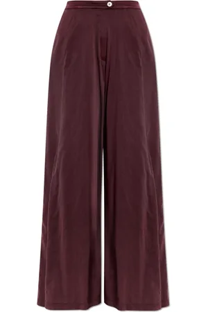FORTE FORTE Broeken, Dames, Rood, M, Katoen, Broek met zijde-afwerking