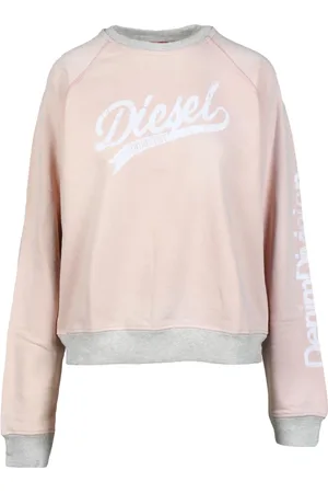 Diesel Sweatshirts & Hoodies, Dames, Roze, S, Katoen, Katoenen trui