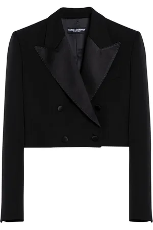 Dolce & Gabbana Jassen, Dames, Zwart, S, Dubbelbreasted Jas