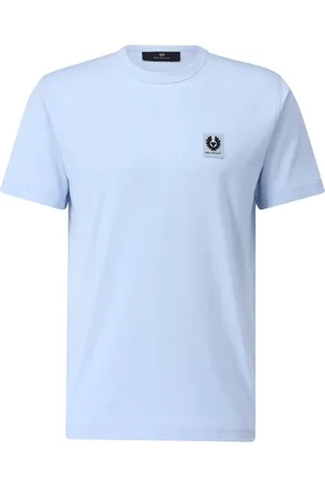 Belstaff Tops, Heren, Blauw, S, Katoen, Logo T-Shirt