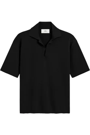 Ami Tops, Dames, Zwart, S, Casual Polo Shirt