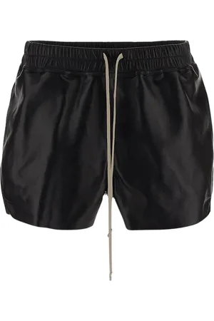 Rick Owens Korte broeken, Dames, Zwart, S, Lam Asymmetrische Korte Boxers