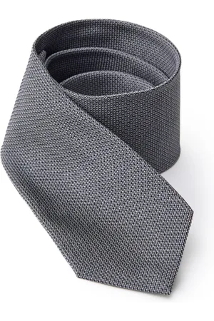 Jil Sander Accessoires, Heren, Grijs, ONE Size, Zijden Jacquard Stropdas