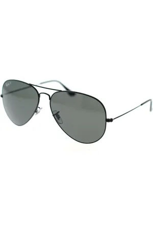 Ray-Ban Accessoires, unisex, Zwart, 58 MM, Klassieke Aviator Zonnebril Gepolariseerd
