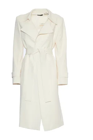 THEORY Mantels, Dames, , S, Rijst Crêpe Trenchcoat