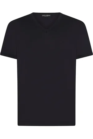 Dolce & Gabbana Tops, Heren, Blauw, L, Katoen, Casual Katoenen T-Shirt