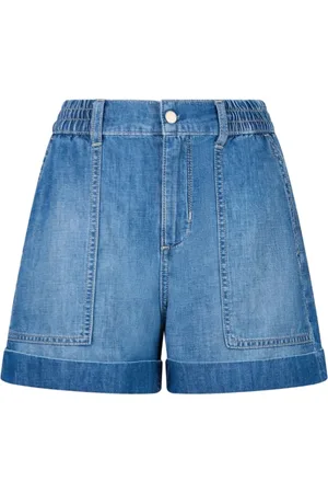 Liu Jo Korte broeken, Dames, Blauw, W26, Denim, Stijlvolle Broek met Onbekende Samenstelling