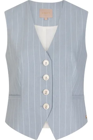 Josh V Jassen, Dames, Blauw, M, Rudy Lichtblauw Gilet Vest
