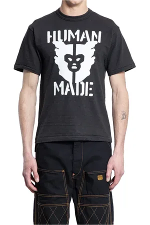 HUMAN MADE Tops, Heren, Zwart, S, Grafische Logo Print Zwarte T-shirt