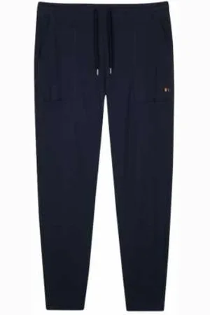 Paul Smith Broeken, Heren, Blauw, M, Katoen, Marine Honingraat Joggingbroek Heren Stijl