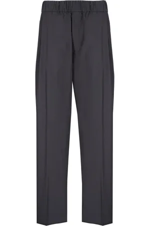 LANEUS Broeken, Dames, Zwart, XL, Katoen, Wijde pijp monopence broek