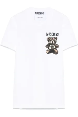 Moschino Tops, Dames, Wit, S, Katoen, Casual Katoenen T-Shirt voor Mannen