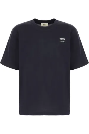 Ami Tops, Heren, Blauw, S, Katoen, Casual Katoenen T-Shirt