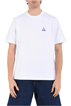 Arte Antwerp Tops, Heren, Wit, L, Katoen, Hart Logo T-shirt Zware Katoen