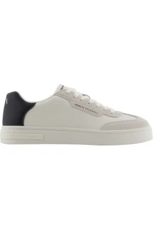 Armani Exchange Schoenen, Heren, Wit, 40 EU, Suède, Witte Sneakers met Suède Accenten