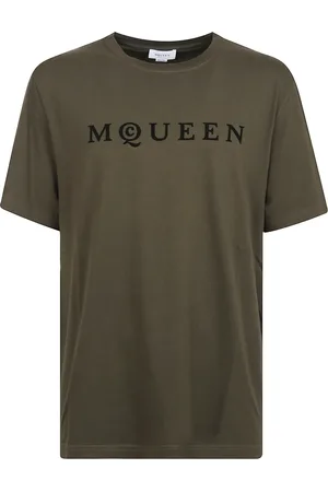 Alexander McQueen Tops, Heren, Groen, M, Katoen, Casual Katoenen T-shirt