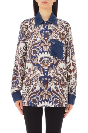 Liu Jo Blouses & Shirts, Dames, Veelkleurig, S, Satijn, Satijnen overhemd voor een elegante look