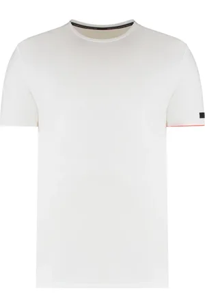 RRD Tops, Heren, Wit, XL, Katoen, Crew-neck Katoenmix T-shirt met Zijsplitten
