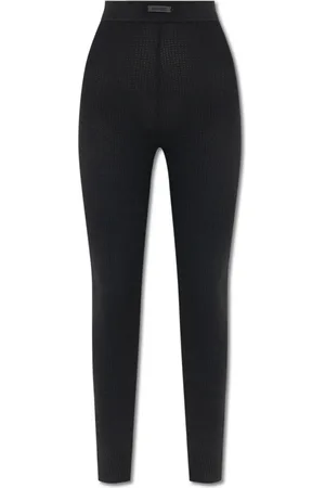 FEAR OF GOD Broeken, Dames, Zwart, XS, Geribbelde Leggings