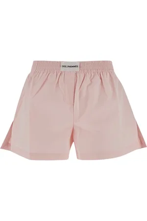 Des Phemmes Korte broeken, Dames, Roze, M, Katoen, Boxershorts met elastische taille