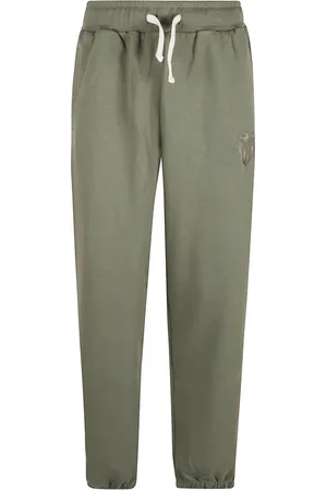 Vision Of Super Broeken, Heren, Groen, L, Groene broek met geborduurd vlammend hartlogo