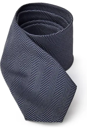 Jil Sander Accessoires, Heren, Blauw, ONE Size, Blauwe Zijden Stropdas met Micro Strepen