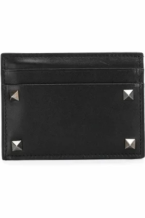 VALENTINO GARAVANI Accessoires, Heren, Zwart, ONE Size, Leer, Rockstud Kaarthouder