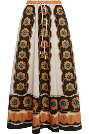 La DoubleJ Rokken, Dames, Veelkleurig, M, Polyester, Veelzijdige Rok met Koord
