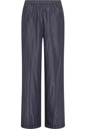 FORTE FORTE Broeken, Dames, Zwart, S, Katoen, Taffeta palazzo broek