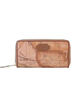 ALVIERO MARTINI 1A CLASSE Accessoires, Dames, Bruin, ONE Size, Leer, Klassieke Geo Soft Fusion Bruine Portemonnee