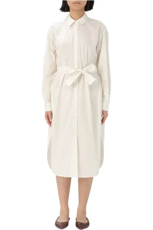 Woolrich Kleedjes, Dames, Wit, S, Gordeljurk voor Vrouwen