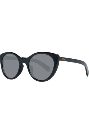 Ermenegildo Zegna Accessoires, Dames, Zwart, ONE Size, Ronde Zonnebril