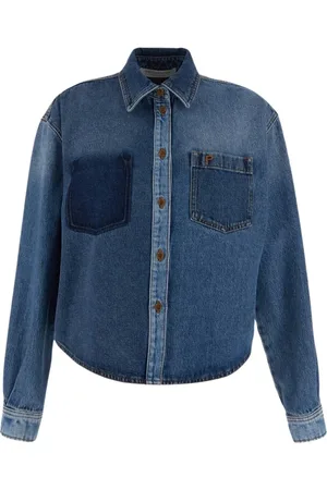 Serafini Blouses & Shirts, Dames, Blauw, M, Dameshemd Modekleding