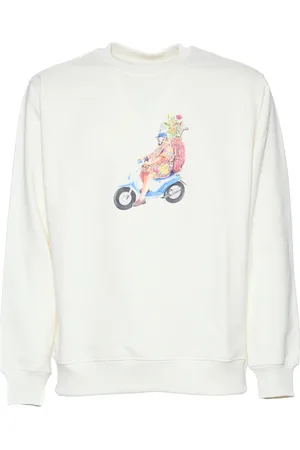 Drôle de Monsieur Sweatshirts & Hoodies, Heren, Wit, S, Katoen, Stijlvol Off Sweatshirt