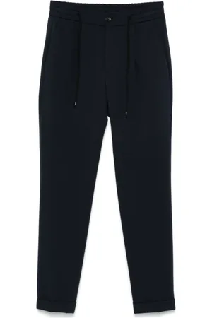 MICHAEL COAL Broeken, Heren, Blauw, W34, Blauwe Broek met Koordtaille