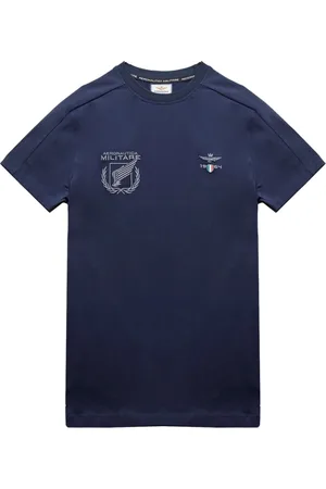 Aeronautica Militare Tops, Heren, Blauw, XL, Katoen, Katoenen T-shirt