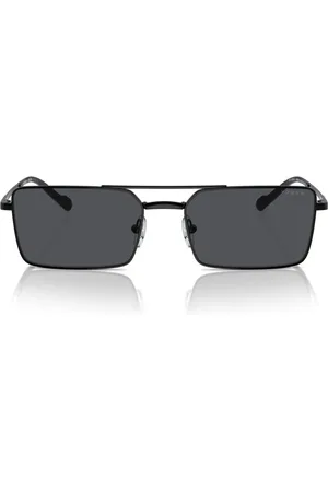 vogue Accessoires, unisex, Zwart, 55 MM, Gedurfde rechthoekige zonnebril voor mannen