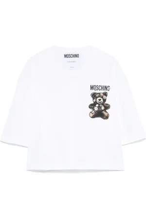 Moschino Tops, Dames, Wit, S, Katoen, Casual Katoenen T-Shirt voor Mannen