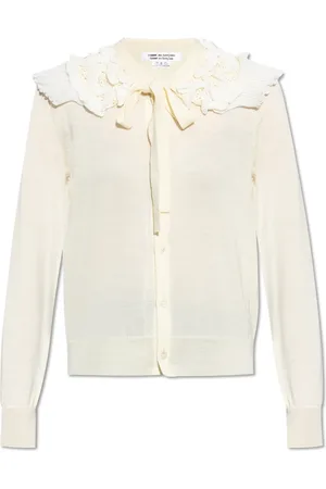 Comme des Garçons Truien, Dames, Geel, S, Wol, Vest met kraag