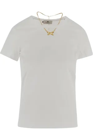 Elisabetta Franchi Tops, Dames, Wit, M, Damesmode T-shirt