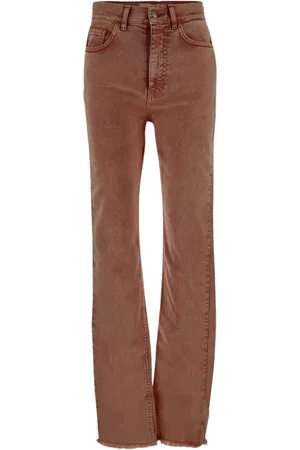 Des Phemmes Jeans, Dames, Bruin, M, Katoen, Straight Jeans voor een stijlvolle look