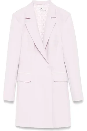 Elisabetta Franchi Kleedjes, Dames, Paars, S, Polyester, Roze Blazer Jurk voor Vrouwen