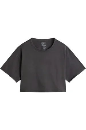 Vans Tops, Dames, Zwart, M, Katoen, Relaxed Crop Wash T-shirt