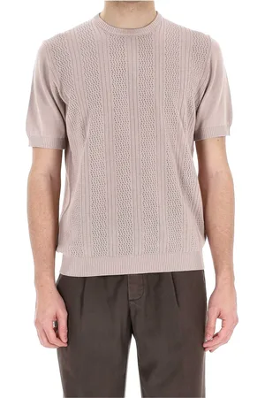 DRUMOHR Truien, Heren, Roze, 2Xl, Katoen, Katoenen Gebreide T-shirts en Polos