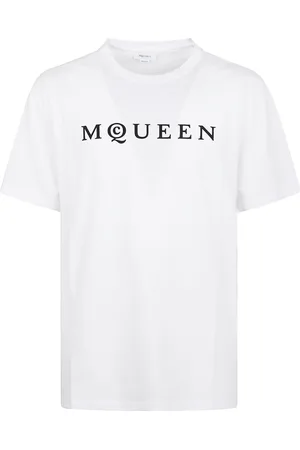 Alexander McQueen Tops, Heren, Wit, L, Katoen, Casual Katoenen T-shirt