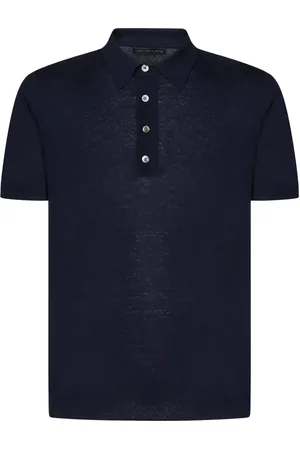 LOW BRAND Tops, Heren, Blauw, 2Xl, Luxe Polo Shirt